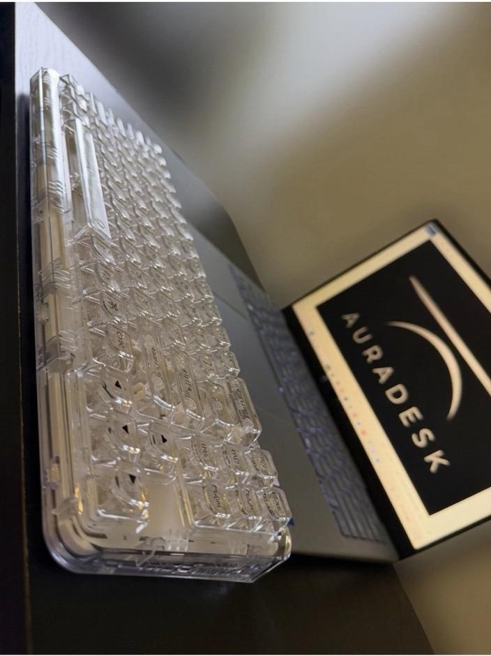 AuraDesk X71 Crystal Edition – Teclado Mecánico Premium 70% Transparente