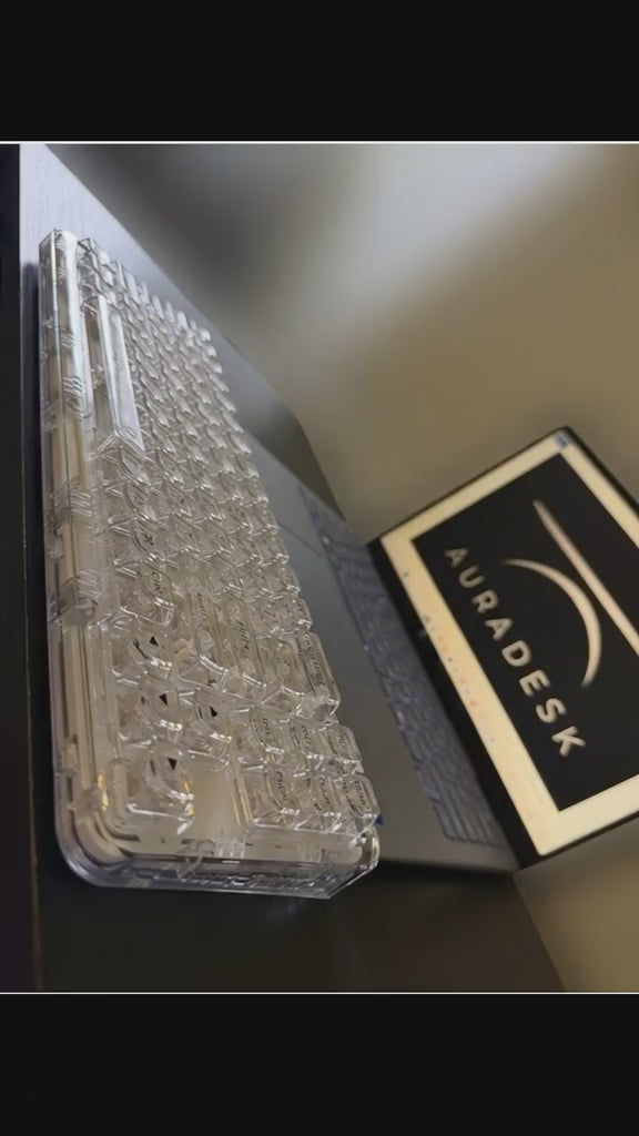 AuraDesk X71 Crystal Edition – Teclado Mecánico Premium 70% Transparente