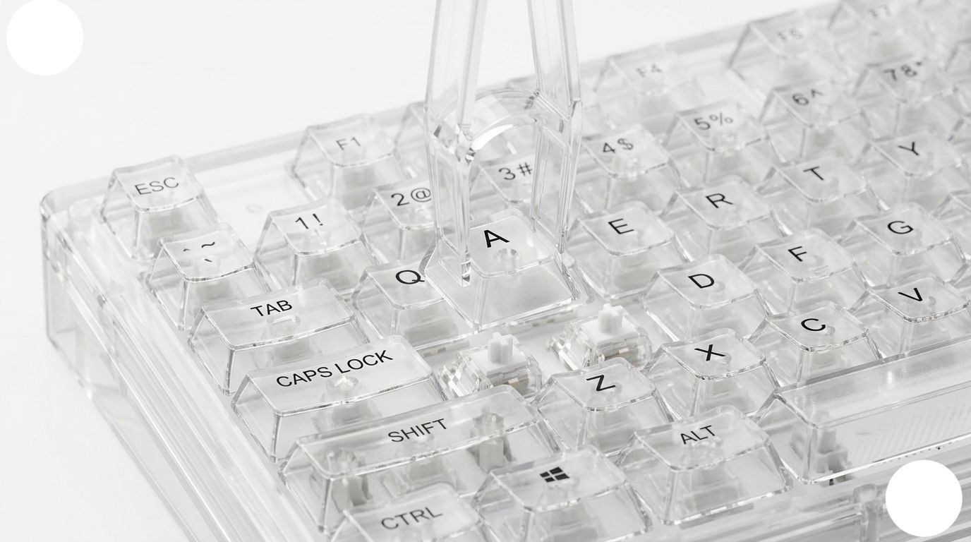 AuraDesk X71 Crystal Edition – Teclado Mecánico Premium 70% Transparente